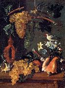 Still-Life with Grapes, Flowers and Shells, Juan de Espinosa